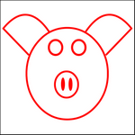 Coloriage de PAQUES masque de cochon pour enfant mardi-gras