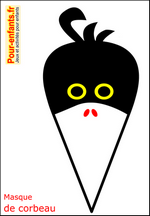 Masques de carnaval masque de corbeau PAQUES pour enfant mardi gras
