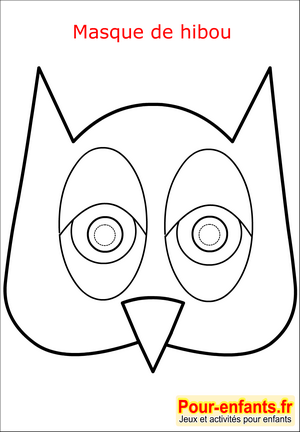 Masque de carnaval coloriage masque hibou fabrication masque enfant de carnaval pour deguisement enfants