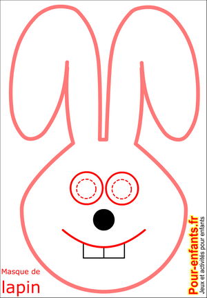 Masque de carnaval coloriage masque lapin fabrication masque enfant de carnaval pour deguisement enfants