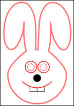 Coloriage de PAQUES masque de lapin pour enfant mardi-gras