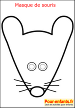 Coloriage de PAQUES masque de souris pour enfant PAQUES mardi-gras